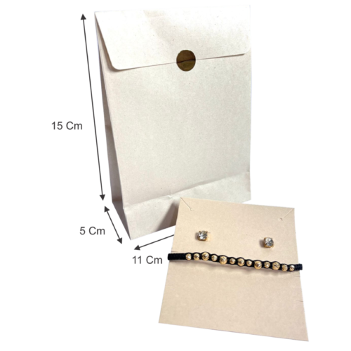 Bolsa accesorios beige (Paquete x 12) - 11cm x 15cm