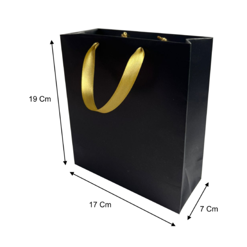 Bolsa mediana negra (Paquete x12) - 19cm x 17cm