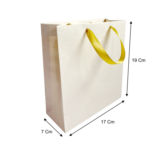 Bolsa mediana beige papel delgado (Paquete x12) - 19cm x 17cm