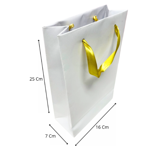 Bolsa mediana blanca (Paquete x12) - 25cm x 16cm