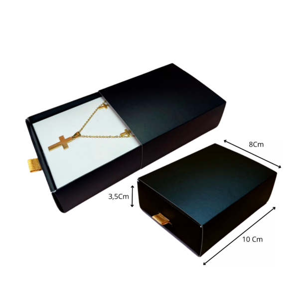 Caja accesorios tipo baúl negra (Paquete x12) - 10cm x 8cm