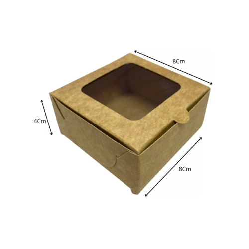 Caja pequeña acetato kraft (Paquete x12) - 8cm x 8cm