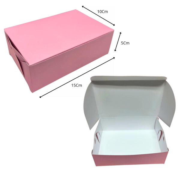 Caja mediana rosada (Paquete x12) - 15cm x 10cm