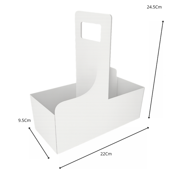 Caja ruana domo blanca (Paquete x12) - 24.5cm x 22cm