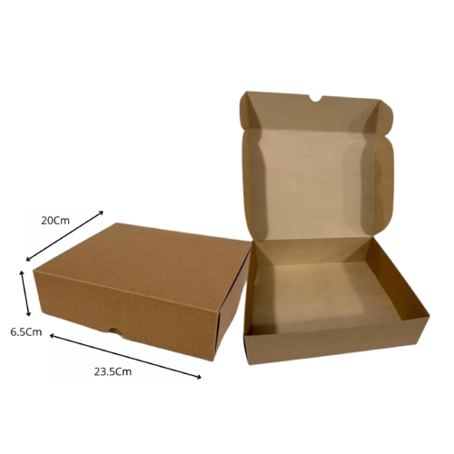 Caja empaque mediana kraft (Paquete x12) - 23.5cm x 20cm