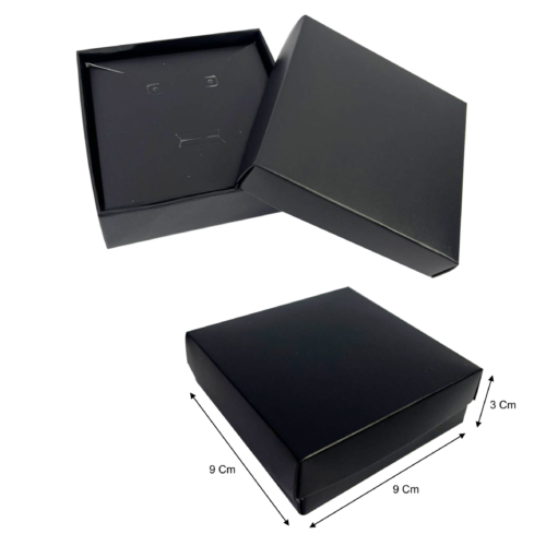 Caja accesorios tapa negra (Paquete x12) - 9cm x 9cm
