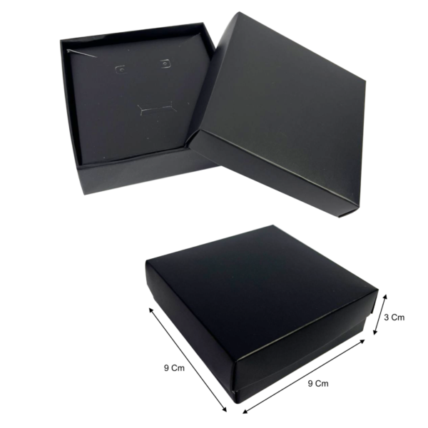 Caja accesorios tapa negra (Paquete x12) - 9cm x 9cm