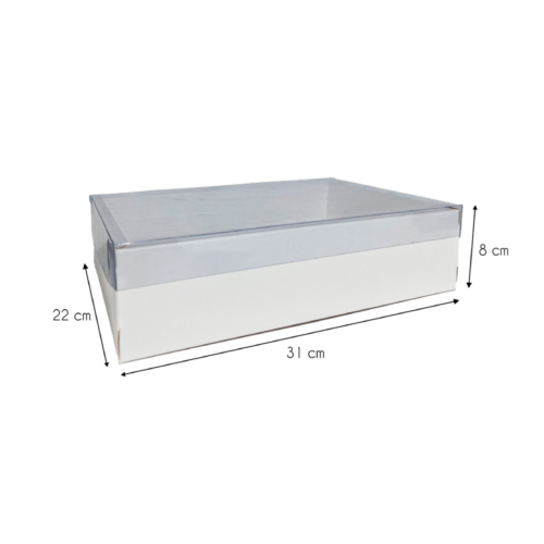 Caja desayuno ultra blanco acetato (Paquete x12) - 31cm x 22cm