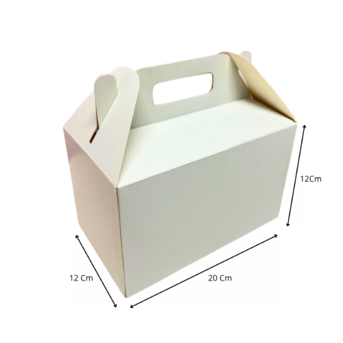 Caja lonchera acetato blanca (Paquete x12) - 12cm x 20cm