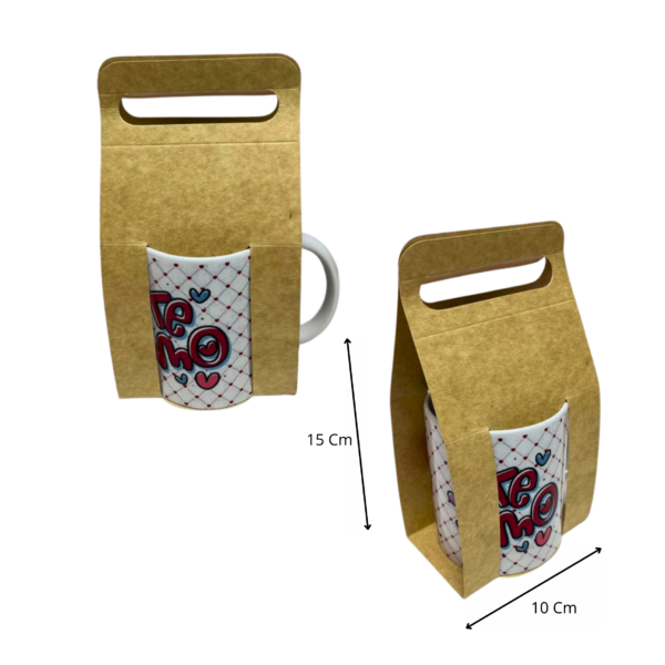 Caja mug kraft (Paquete x12) - 15cm x 10cm