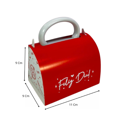 Caja mug tipo buzón roja (Paquete x12) - 9cm x 11cm