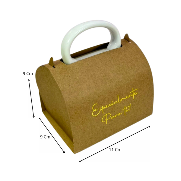 Caja mug tipo buzón kraft (Paquete x12) - 9cm x 11cm