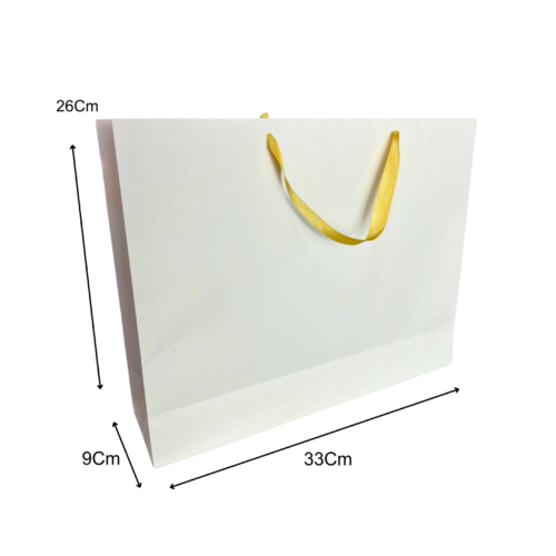 Bolsa grande beige (Paquete x12) - 33cm x 26cm