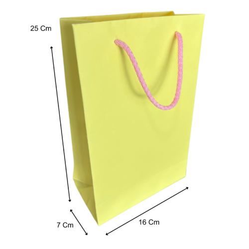 Bolsa mediana amarilla (Paquete x12) - 25cm x 16cm