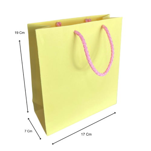 Bolsa mediana amarilla (Paquete x12) - 19cm x 17cm