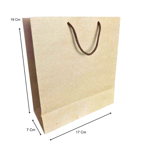 Bolsa mediana kraft (Paquete x12) - 19cm x 17cm