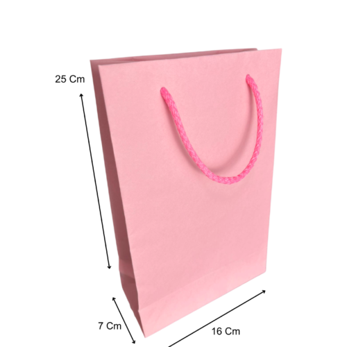 Bolsa mediana rosada (Paquete x12) - 25cm x 16cm