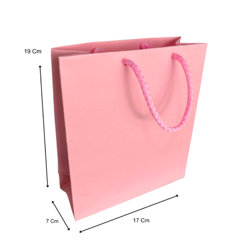 Bolsa mediana rosada (Paquete x12) - 19cm x 17cm