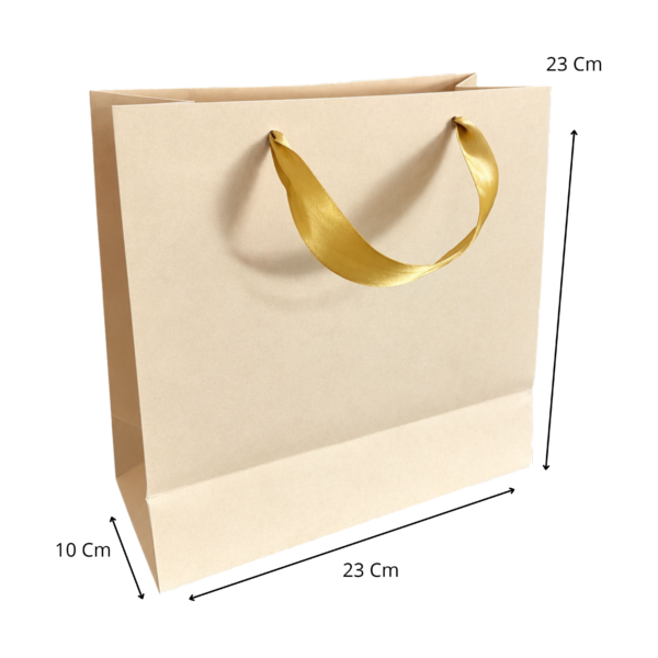 Bolsa mediana beige (Paquete x12) - 23cm x 23cm