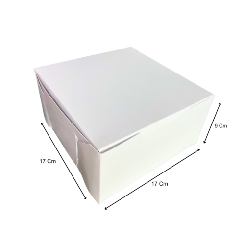 Caja empaque alta blanca (Paquete x 12) - 17cm x 17cm