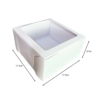 Caja empaque alta blanca acetato (Paquete x 12) - 17cm x 17cm
