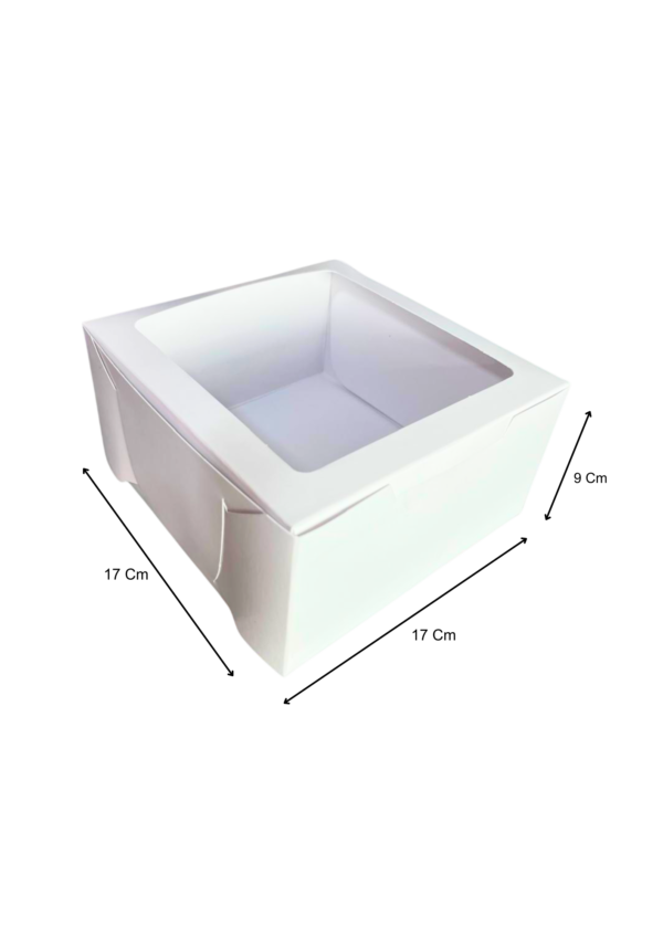 Caja empaque alta blanca acetato (Paquete x 12) - 17cm x 17cm