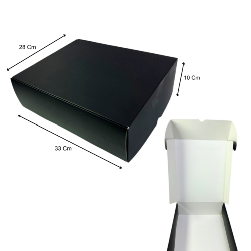 Caja empaque grande negra (Paquete x 12) - 28cm x 33cm