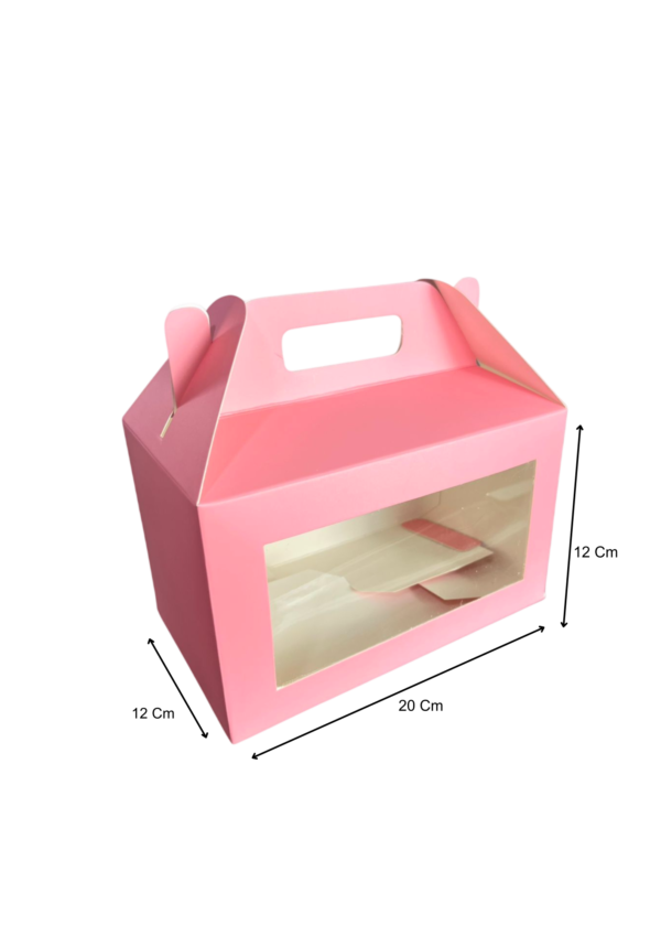 Caja lonchera acetato rosada (Paquete x 12) - 12cm x 20cm