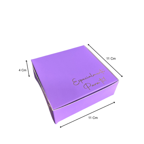 Caja pequeña estampada lila (Paquete x 12) - 11cm -11cm