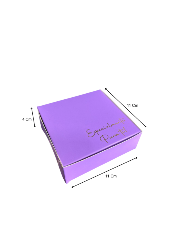 Caja pequeña estampada lila (Paquete x 12) - 11cm -11cm