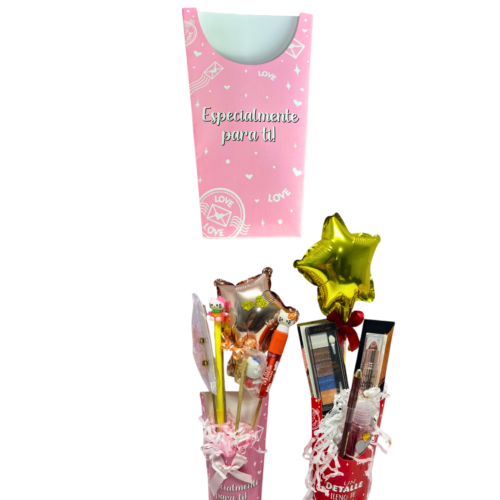 Cono detalles rosado (Paquete x12) - 20cm x 13cm