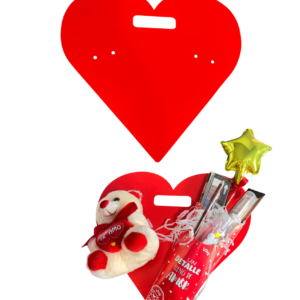 Corazón en cartón rojo (Paquete x 12) - 33cm x 32cm