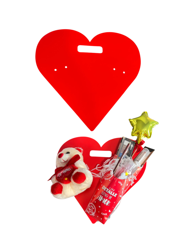 Corazón en cartón rojo (Paquete x 12) - 33cm x 32cm