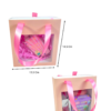 Caja tipo bolso rosada kit (Paquete x 12) - 13.5cm x 14.5cm
