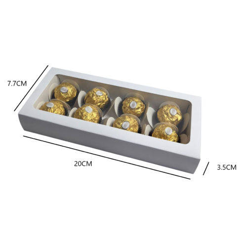 Caja acetato chocolates (Paquete x12) - 20cm x 7.7cm