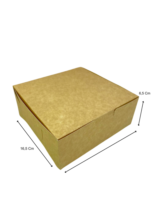 Caja empaque kraft (Paquete x12) - 16.5cm x 16.5cm