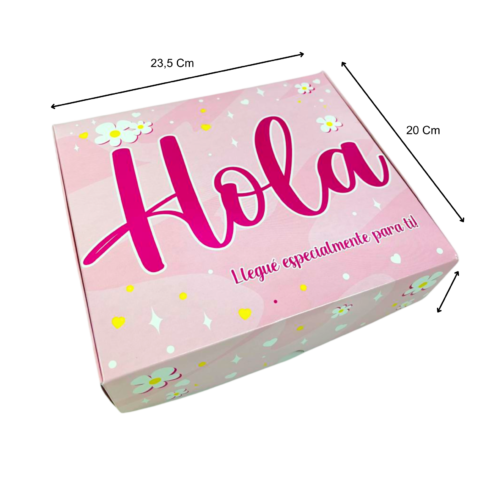 Caja empaque mediana hola (Paquete x 12) - 23cm x 20cm