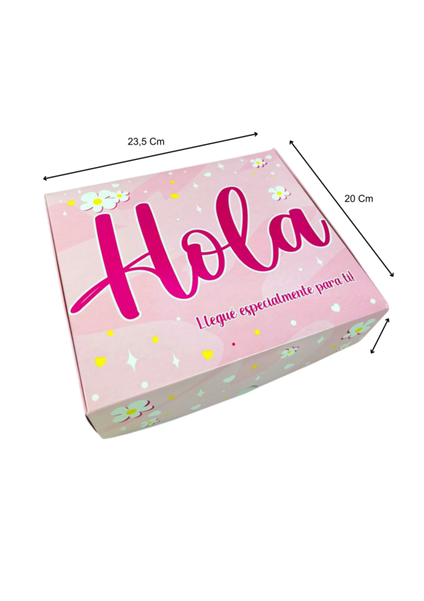 Caja empaque mediana hola (Paquete x 12) - 23cm x 20cm