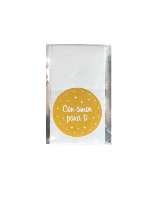 Stickers con amor para ti dorado (Paquete x 12)