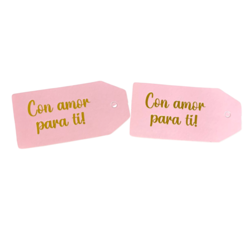 Tags rosado con amor para ti (Paquete x 12)