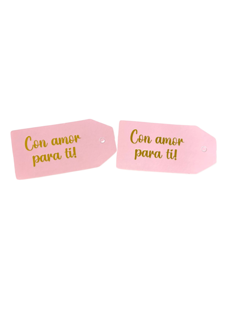Tags rosado con amor para ti (Paquete x 12)