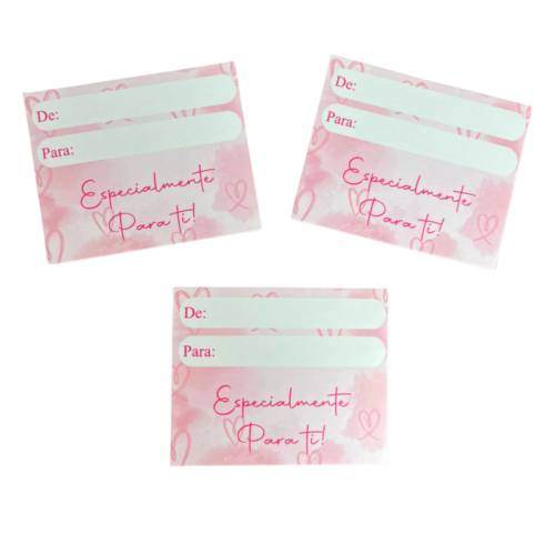 Tarjetas especialmente para ti rosada (Paquete x 12)