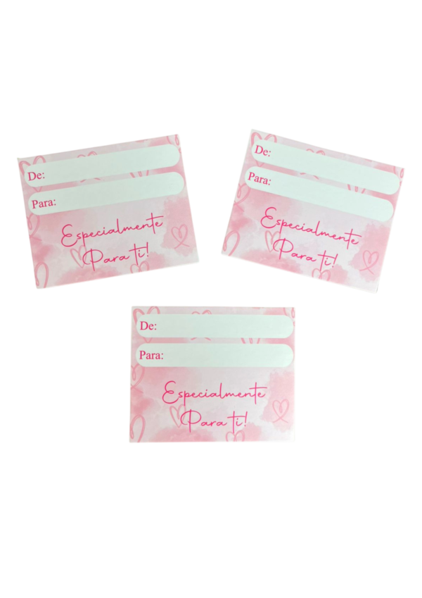 Tarjetas especialmente para ti rosada (Paquete x 12)