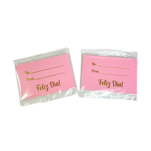 Tarjetas feliz día rosa (Paquete x 12)