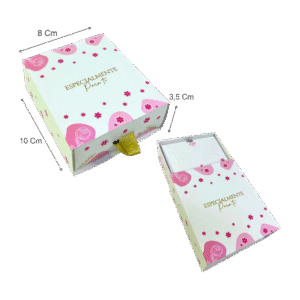 caja accesorios tipo baúl estampada blanca (paquete x12) – 10cm x 8cm