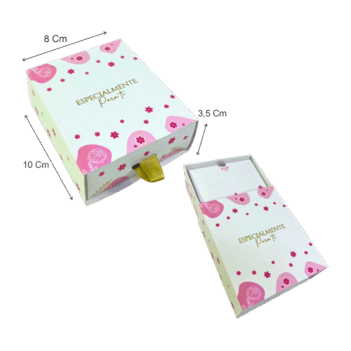caja accesorios tipo baúl estampada blanca (paquete x12) – 10cm x 8cm