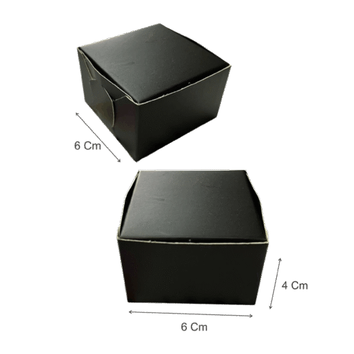 Caja pequeña negra (Paquete x12) – 6cm x 6cm