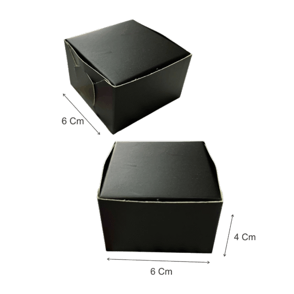 Caja pequeña negra (Paquete x12) – 6cm x 6cm