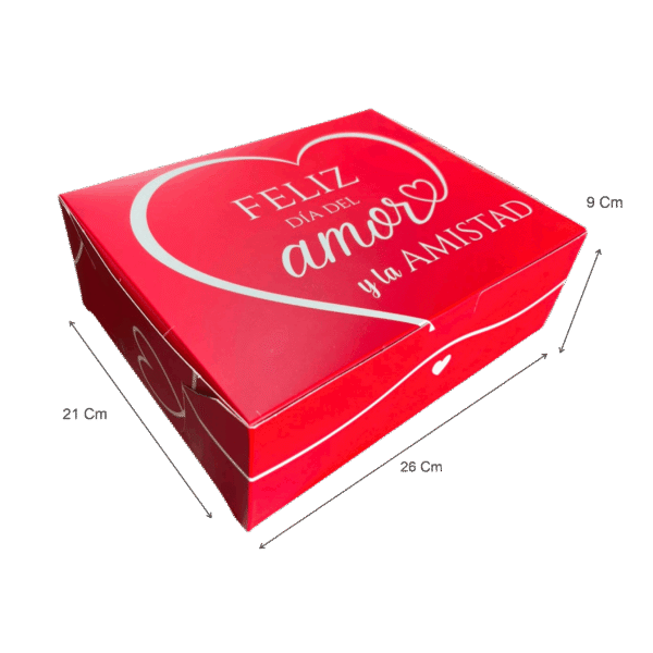 Caja empaque grande amor y amistad (Paquete x 12) - 26cm x 21cm