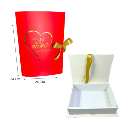 CAJA LIBRO ESTAMPADA AMOR Y AMISTAD 24x34 Caja libro estampada amor y amistad (Paquete x 12) - 34cm x 24cm